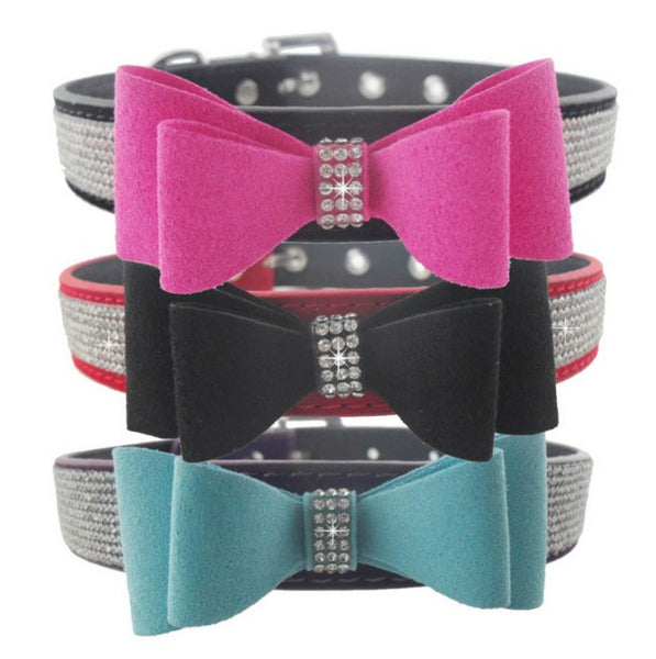 Bowknot Adjustable Velvet Leather
