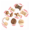 Natural Wooden Pine Dumbells